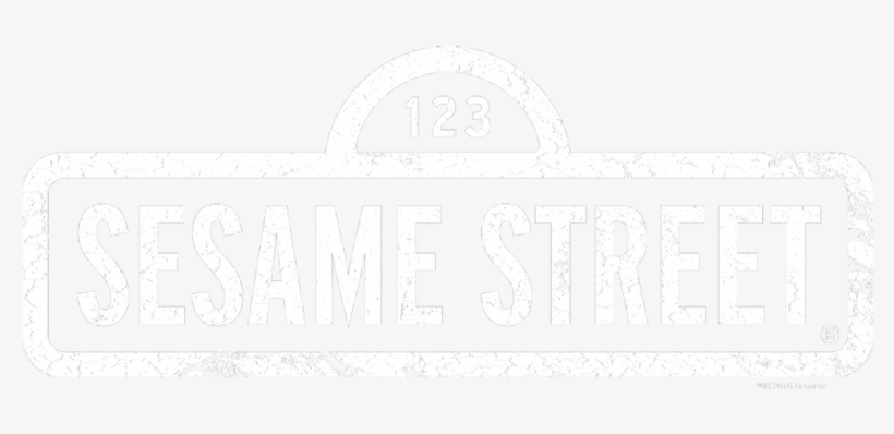 Sesame Street One Color Logo Men's Regular Fit T-shirt - Line Art, transparent png download