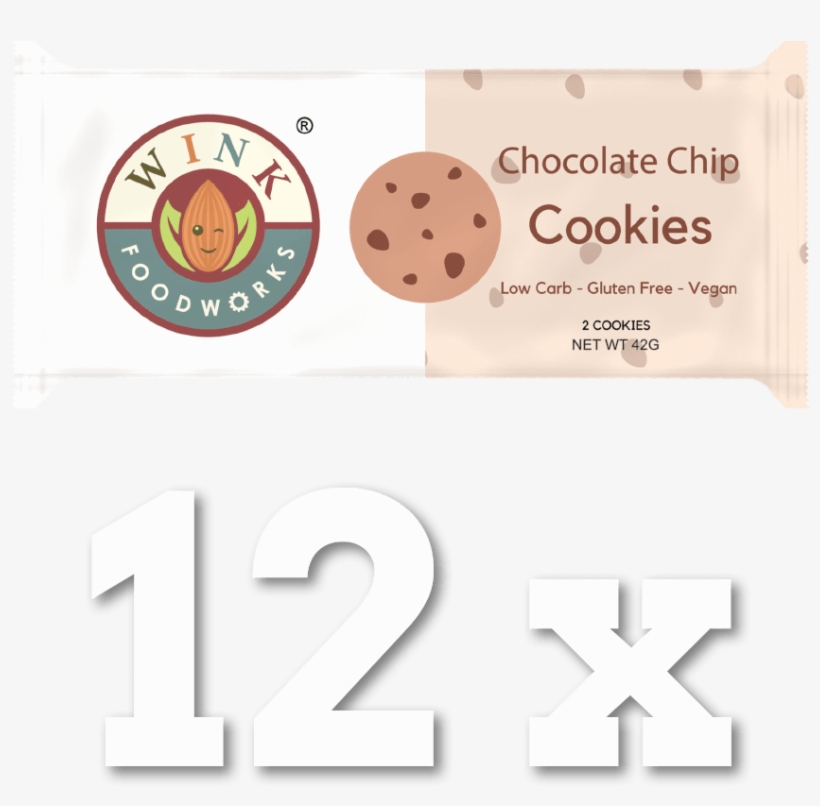Chocolate Chip Cookie 12 Pack - Chocolate Chip Cookie, transparent png download