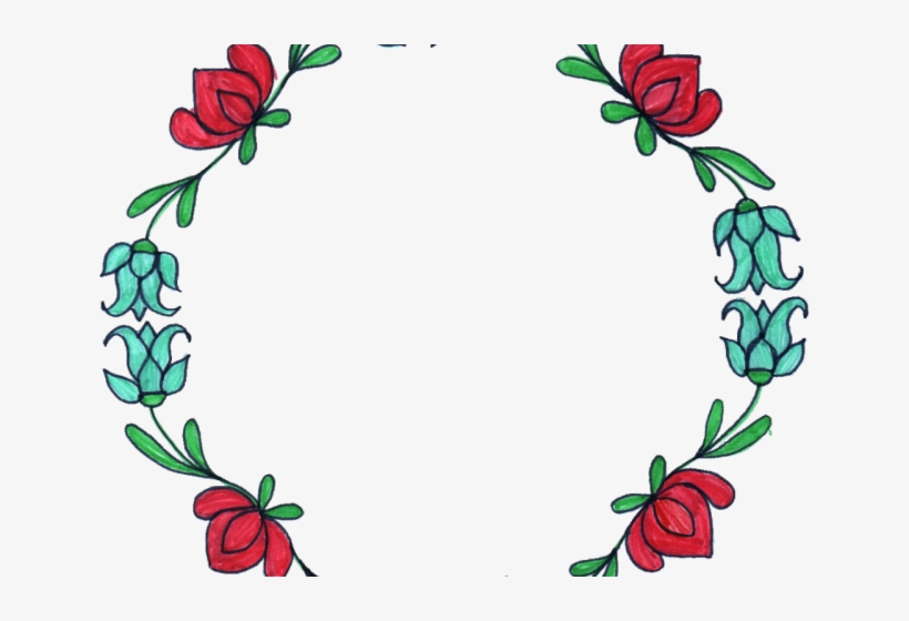 Flowers Borders Clipart Circle - Miss You My Papa, transparent png download