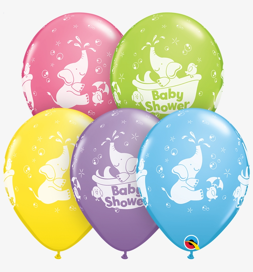 11" Special Assorted 50 Count Baby Shower Elephant - Mostacho Con Bombas, transparent png download