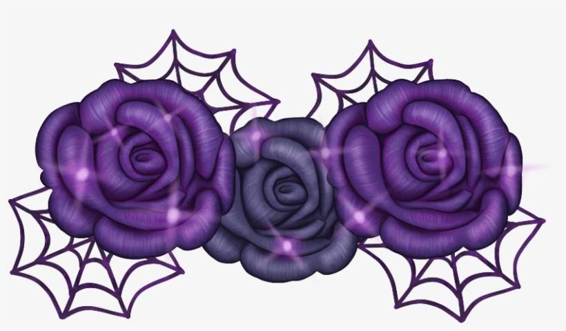 #flores #flower #vector #morado #halloween #destellos - Garden Roses, transparent png download