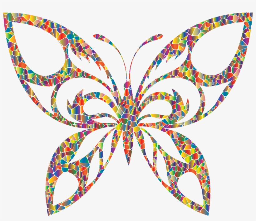 This Free Icons Png Design Of Polyprismatic Tiled Tribal - Tribal Butterfly, transparent png download