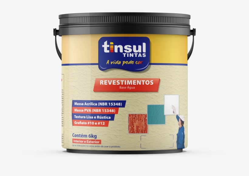 Textura Acrílica Rústica - Massa Corrida Tinsul 25kg, transparent png download