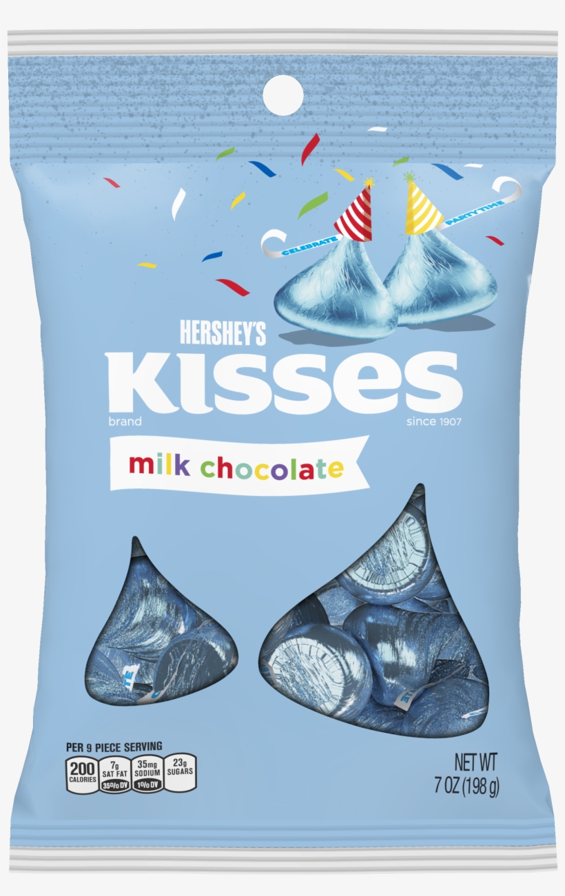 Hershey's Kisses Milk Chocolate Light Blue Birthday - Hershey Kisses Party Blue, transparent png download