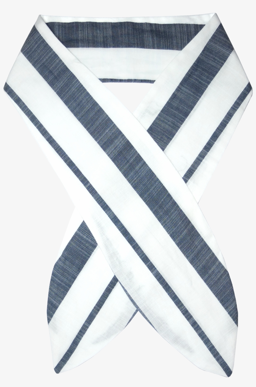 Navy And White Stripe Headscarf - Pattern, transparent png download