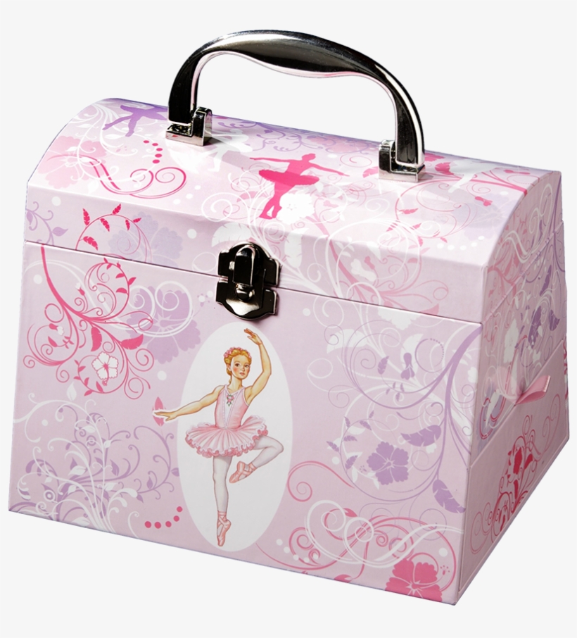 Twirls & Swirls Ballerina Musical Jewelry Box - Briefcase, transparent png download