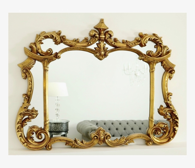 An Overall View Of This Highly Decorative Mirror In - Antique, transparent png download