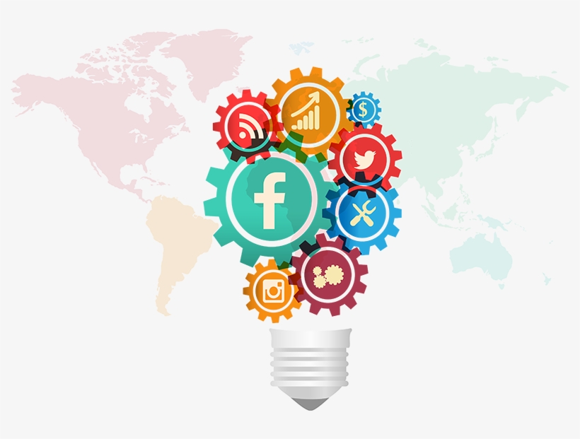 Consultoría En Redes Sociales - Cartoon Head With Gears, transparent png download