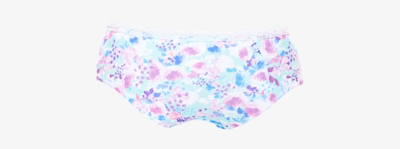 Floral Skye- Boy Shorts With Lace Trim - Underpants, transparent png download