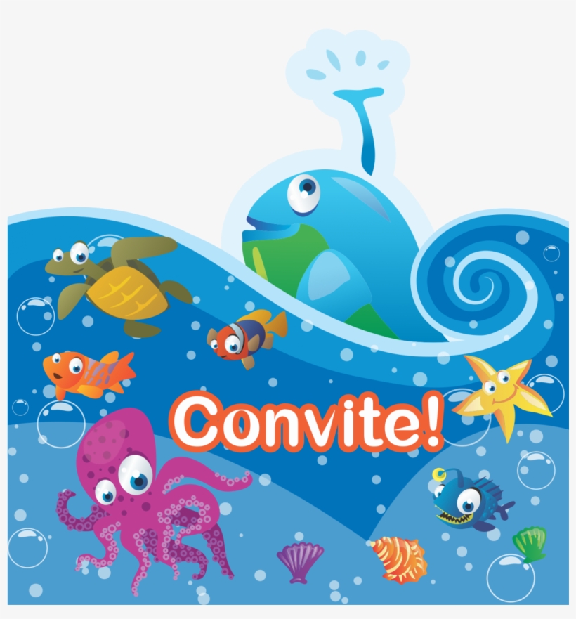 Convite Temas - Fundo Do Mar Png Convite, transparent png download