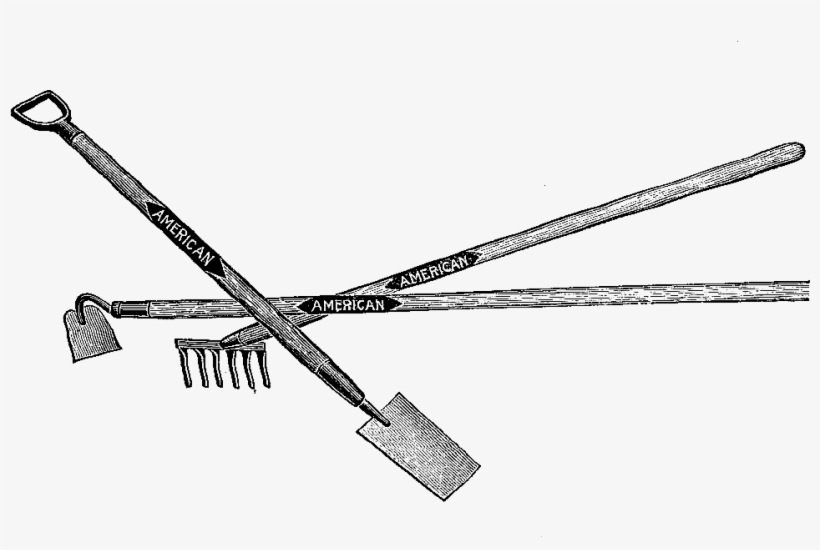 Jpg Design Gardening Tools Digital Stamps Vintage - Illustration, transparent png download
