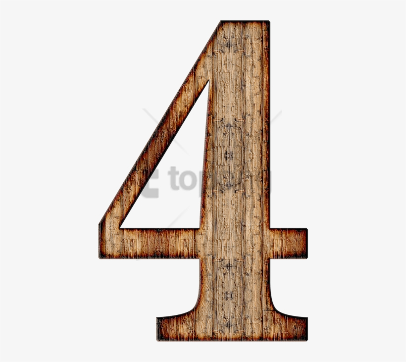 Free Png Wooden Number 4 Png Image With Transparent - Number 4 In Wood, transparent png download