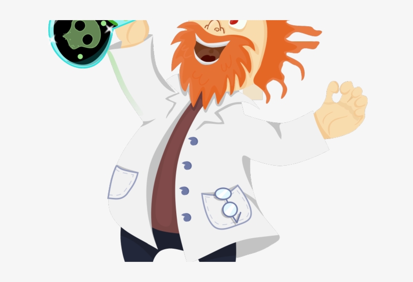 Scientist Clipart Mad Scientist - Scientist Cartoon Png, transparent png download