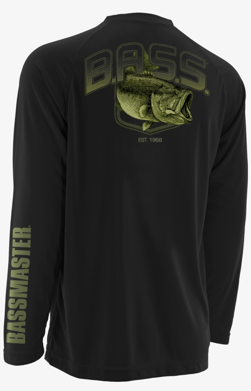 Huk Bassmaster Big Bass Raglan Long Sleeve T-shirt - Long-sleeved T-shirt, transparent png download
