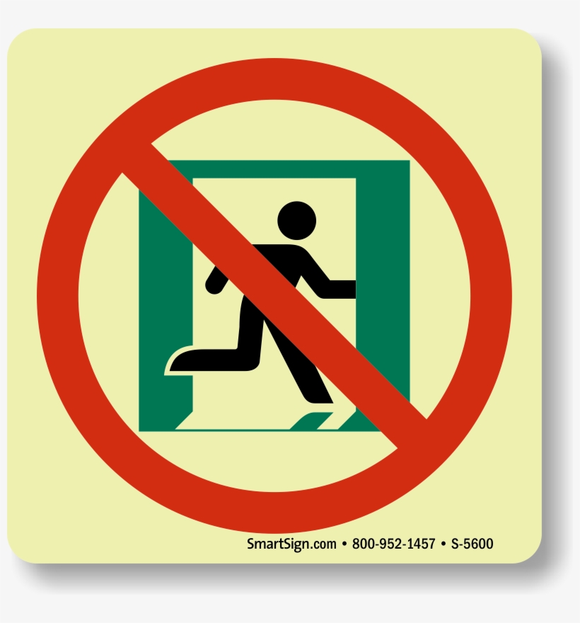 No Exit Sign 270318 - Exit Sign, transparent png download