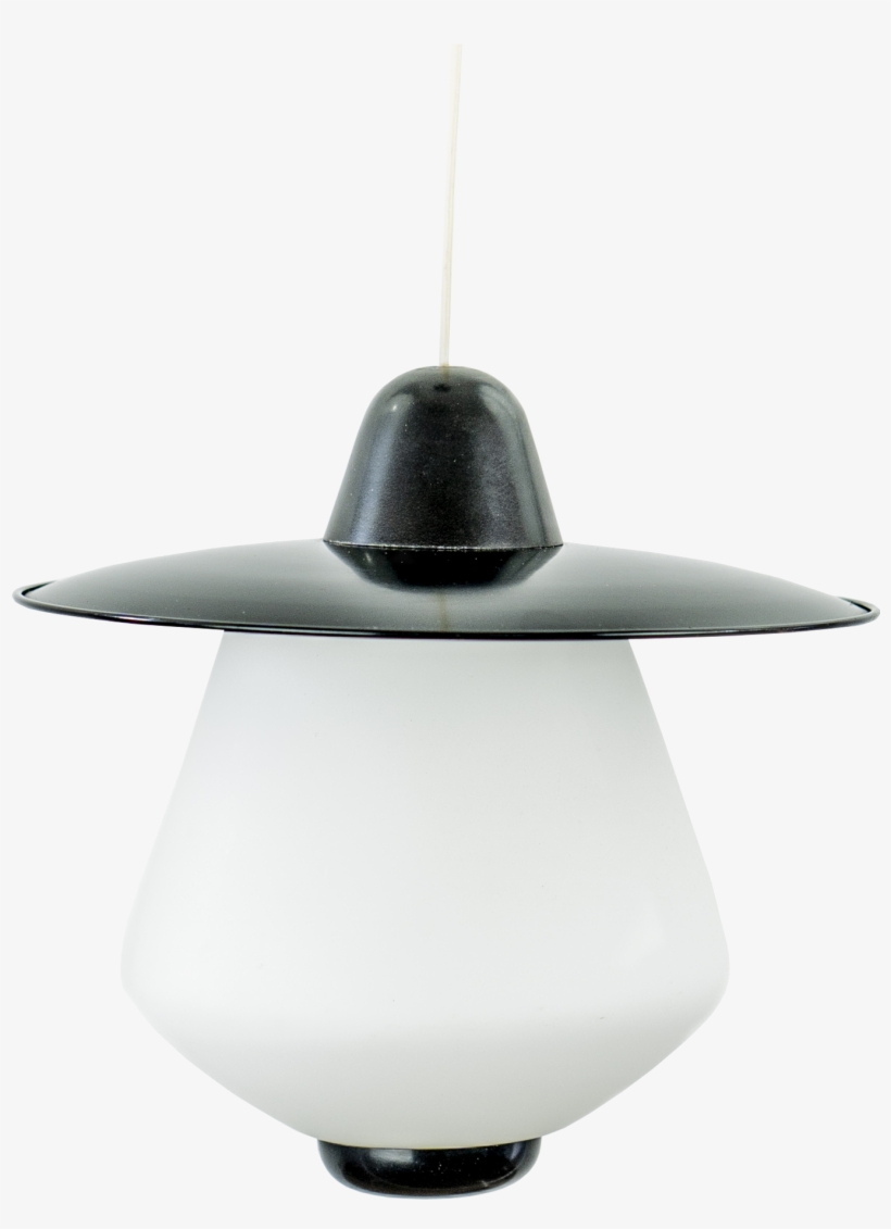 Black 60s Pendant Light - Lampshade, transparent png download