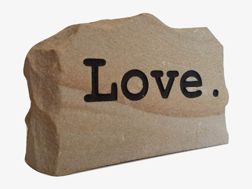 Love Decorative Real Stone Sign - Bag, transparent png download