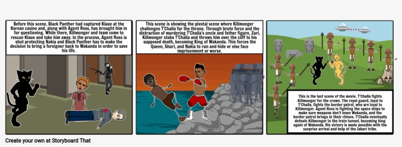 Black Panther Example Storyboard - Farming Vs Industry Civil War, transparent png download