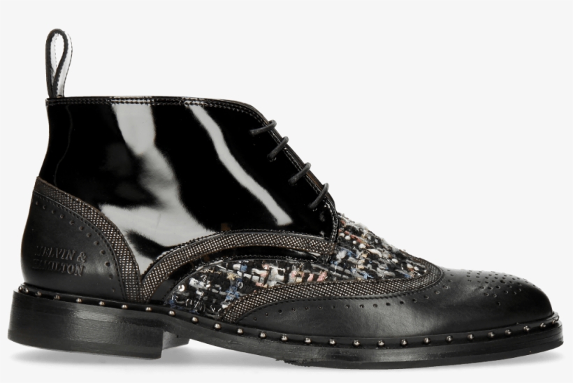 Ankle Boots Sally 30 Black Fermont Gunmetal Textile - Sneakers, transparent png download