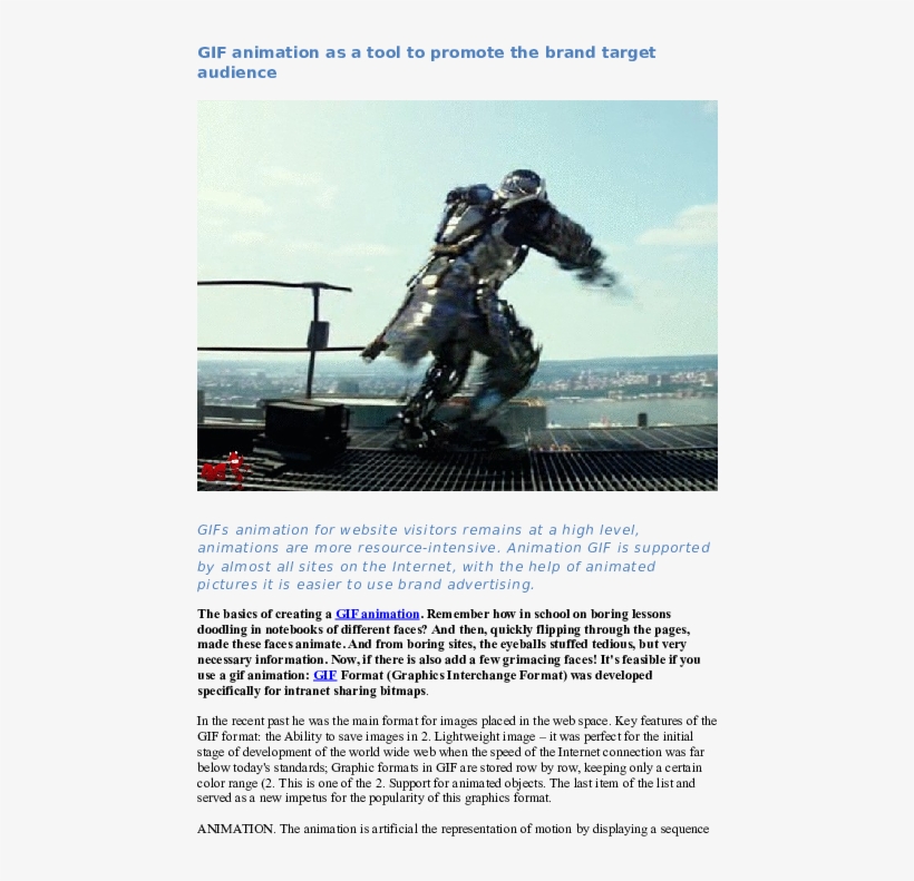 Gif Animation As A Tool To Promote The Brand Target - Statue, transparent png download