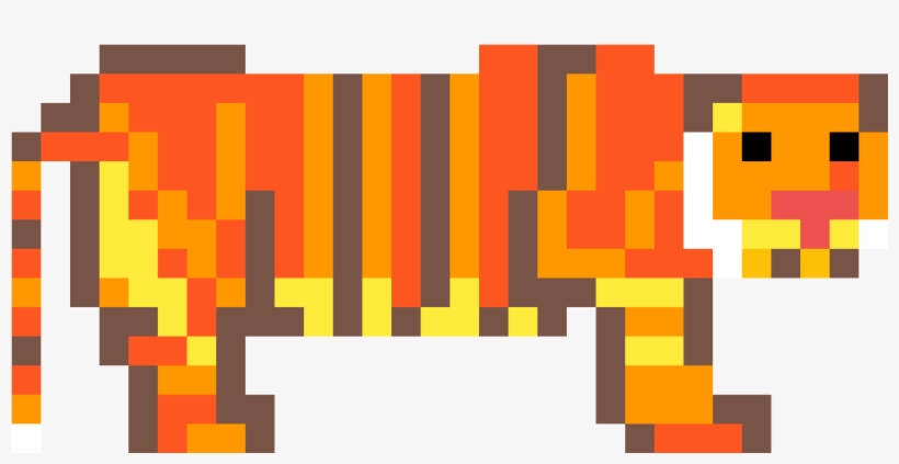 A Chunky Pixel Art Tiger - Indian Elephant, transparent png download