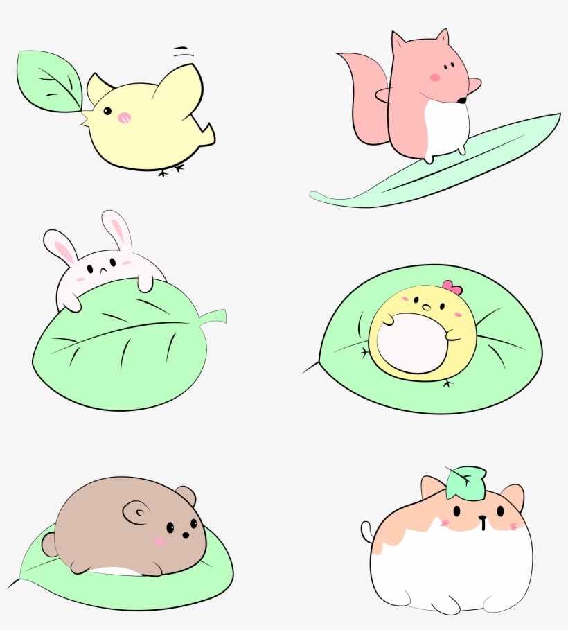 Hand Drawn Vector Birdie Small Squirrel Png And Image - Cartoon, transparent png download