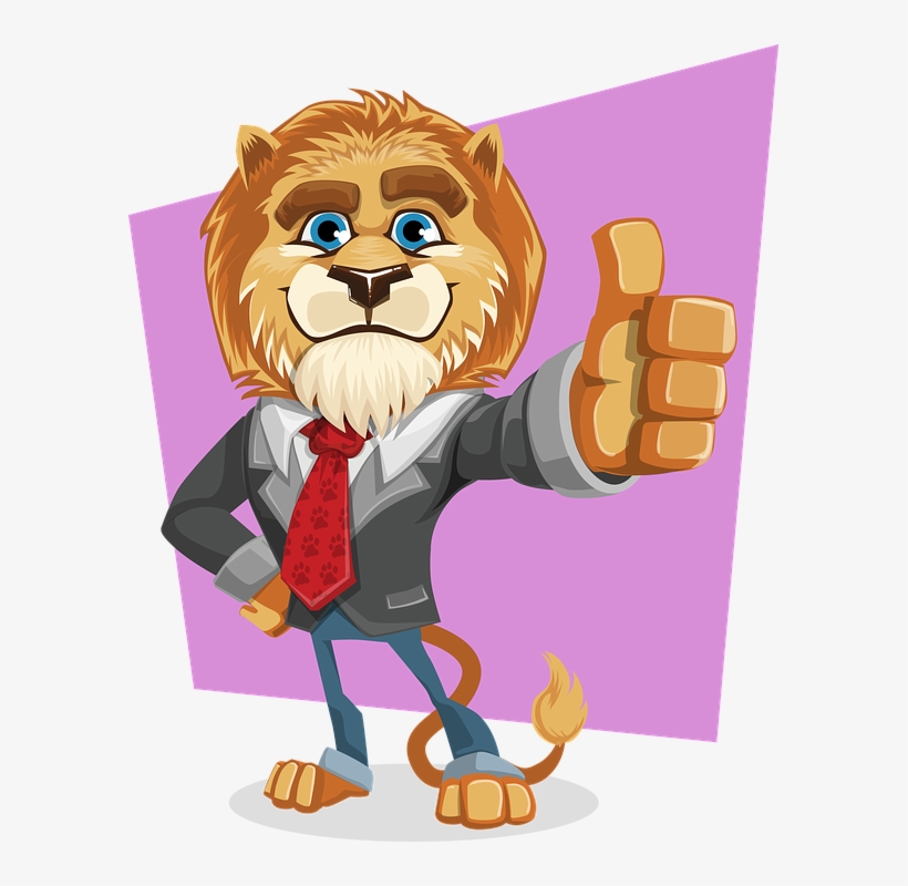 Lion, King, Animal, Business, Suit, Tie, Thumbs Up - Formidable Clipart, transparent png download
