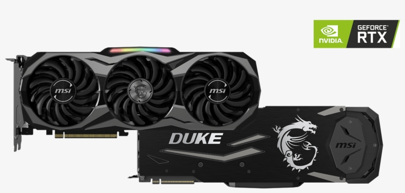 Msi Geforce Rtx 2080 8gb Duke Oc Gaming Graphics Card - Msi Rtx 2080 Duke, transparent png download