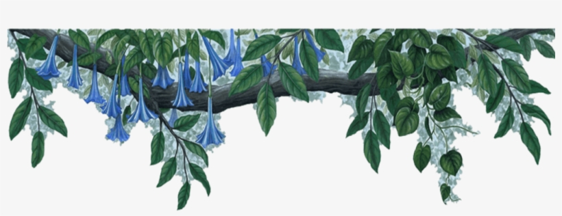 Mq Sticker - Blue Flower Border Transparent, transparent png download