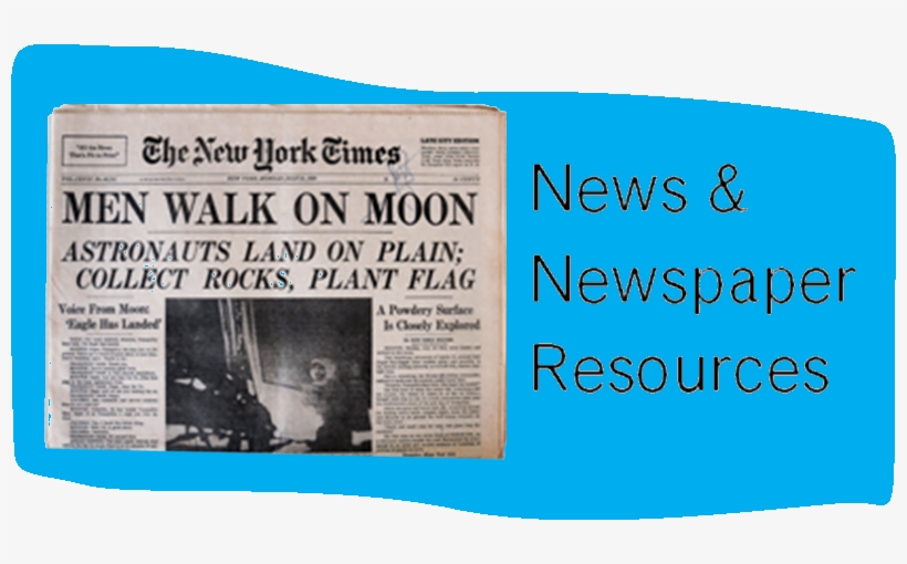 Share This - - Men Walk On Moon Newspaper, transparent png download
