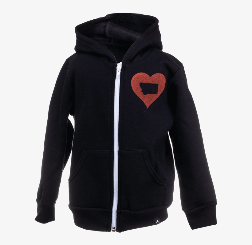 Aspinwall Kids Full Zip Heart Black Red 3 - Jacket, transparent png download