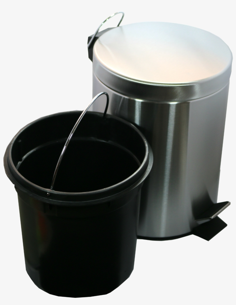 3 Gallon Small Round Stainless Steel Step Trash Can - Stock Pot, transparent png download