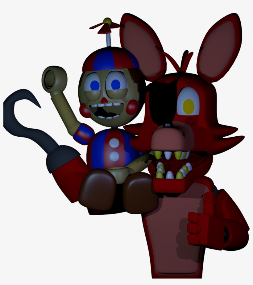 Foxy And Bb - Cartoon, transparent png download
