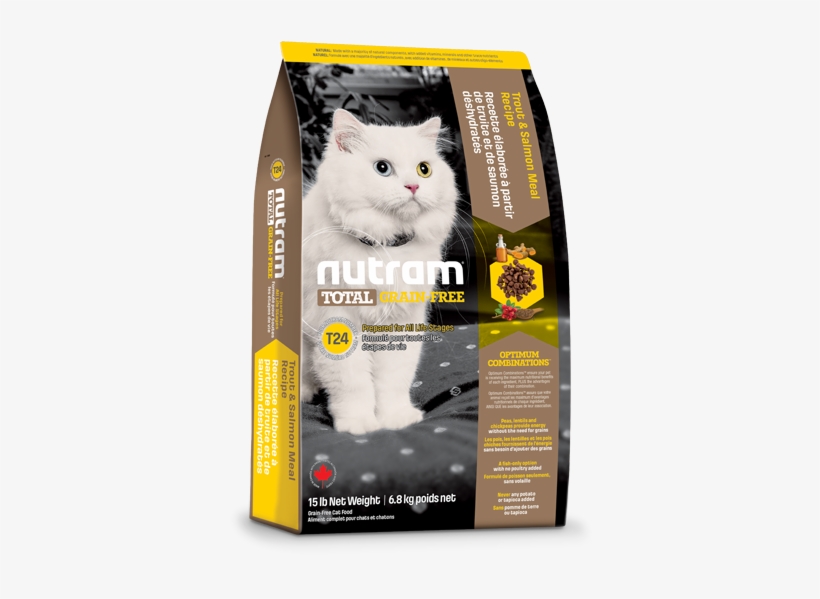 T24 Nutram Total Grain-free® Trout And Salmon Meal - Nutram Grain Free Cat, transparent png download