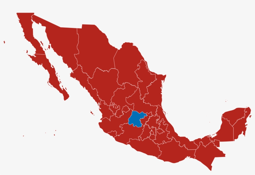 Mexico 2018 Election Result Map - Mexico Hdi, transparent png download