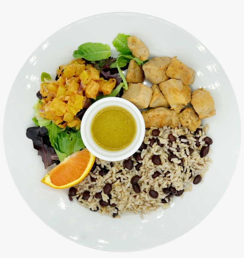 Jamaican Jerk Bowl With Grilled Pineapple Salad & Orange - Side Dish, transparent png download