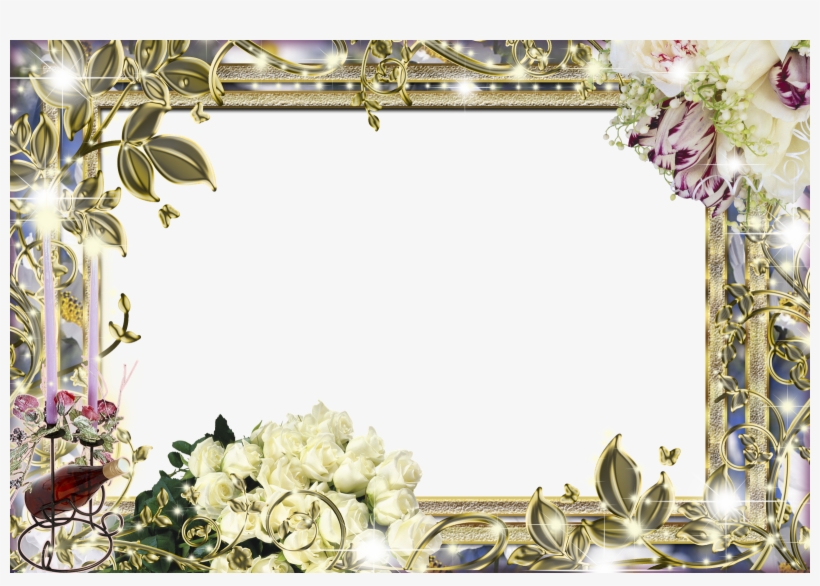 Frame Png Marcadores Flores Png Molduras E Frames Png, transparent png download