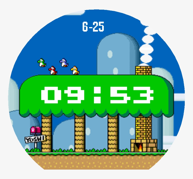 Yoshi's House Watch Face Preview, transparent png download