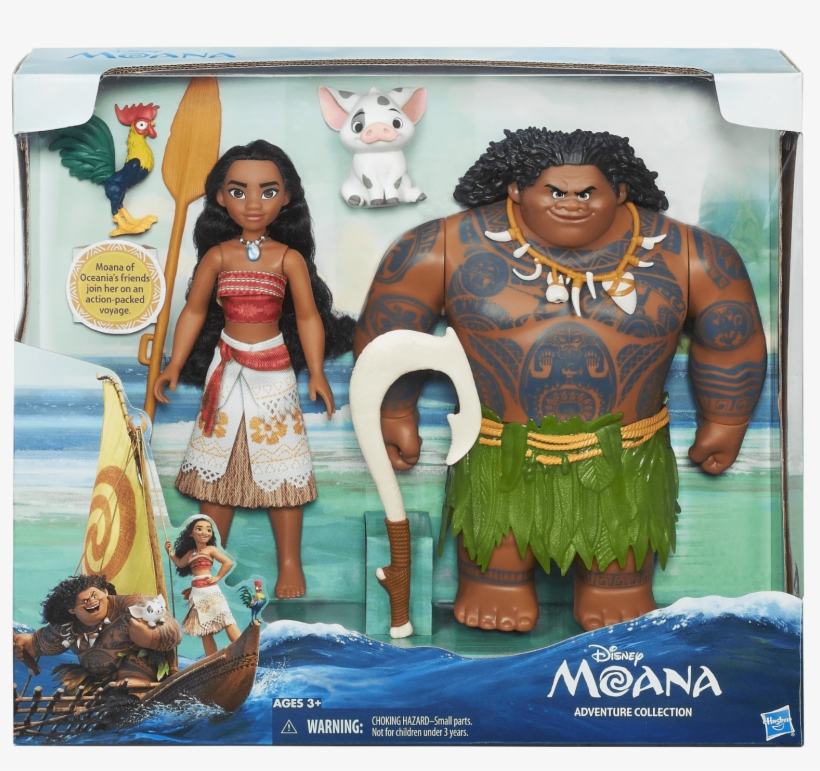Disney Moana Adventure Collection Hasbro 2016 Factory - Moana And Maui Dolls, transparent png download