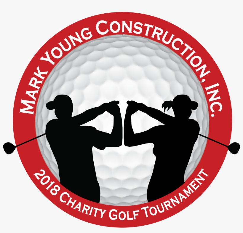 2018 Myc Golf Tournment Logo With Golf Ball Bkgnd - Poster, transparent png download