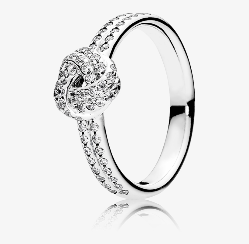 Sparkling Love Knot Ring - Love Knot Ring Pandora, transparent png download