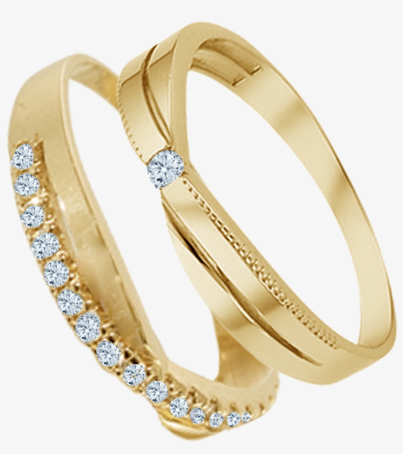 Cross Couple Bands - Body Jewelry, transparent png download