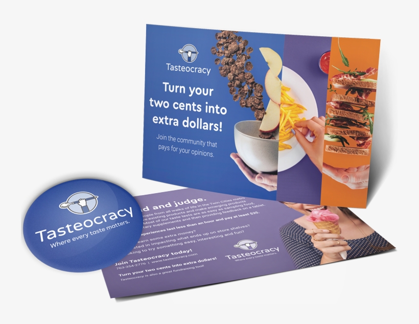 Logo Design And Brand Identity For Tasteocracy - Flyer, transparent png download