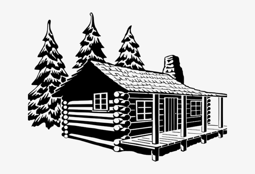 Related Posts - Cabin Clip Art Black And White, transparent png download