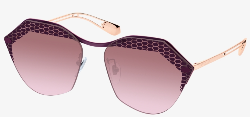 Serpenti Sunglasses Sunglasses Metal Purple - Reflection, transparent png download