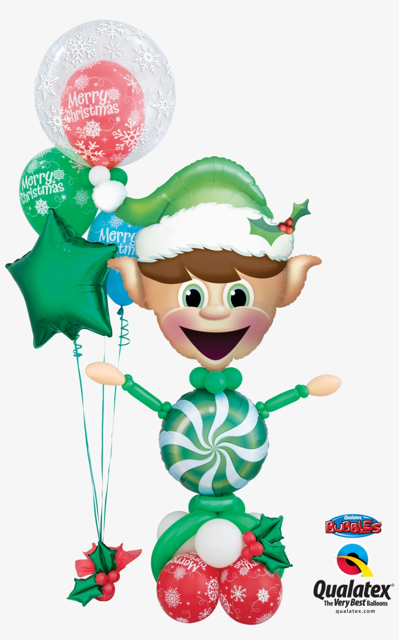 Holly Jolly Elf Christmas Balloons, Christmas Snowman, - Christmas Balloons Qualatex, transparent png download