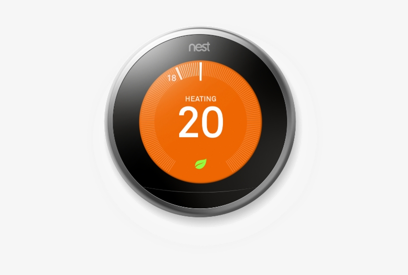 Nest Learning Thermostat Front View - Circle, transparent png download