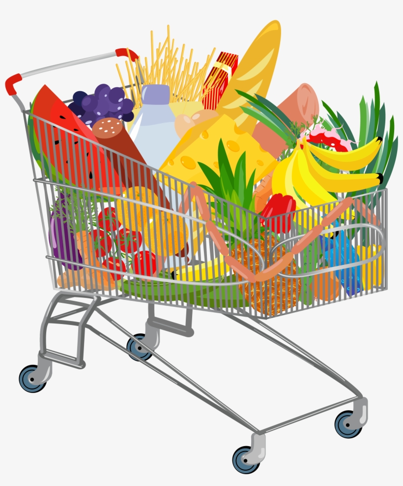 Cart Supermarket Transprent Png Grocery Shopping Cart Png Transparent