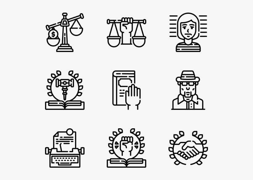Law & Justice - Corruption Icons, transparent png download