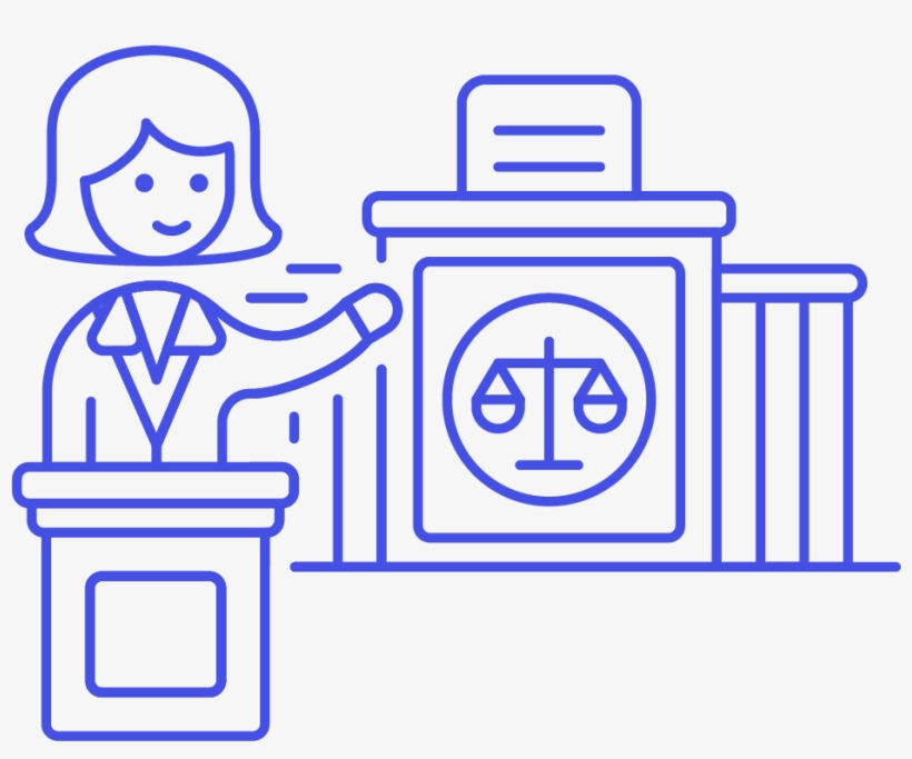 09 Lawyer Court - Lawyer In Court Clipart, transparent png download